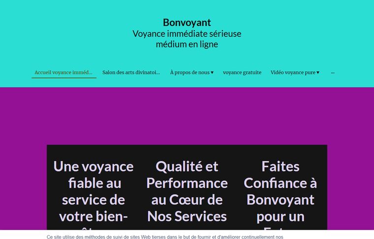 Page d'accueil de bonvoyant.eu