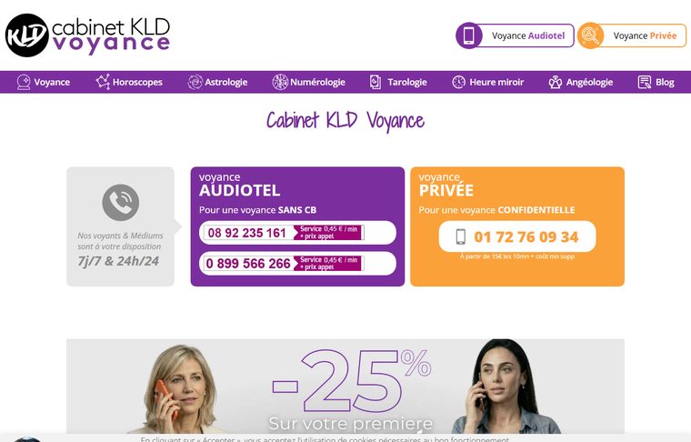 Page d'accueil de cabinet-kld-voyance.fr