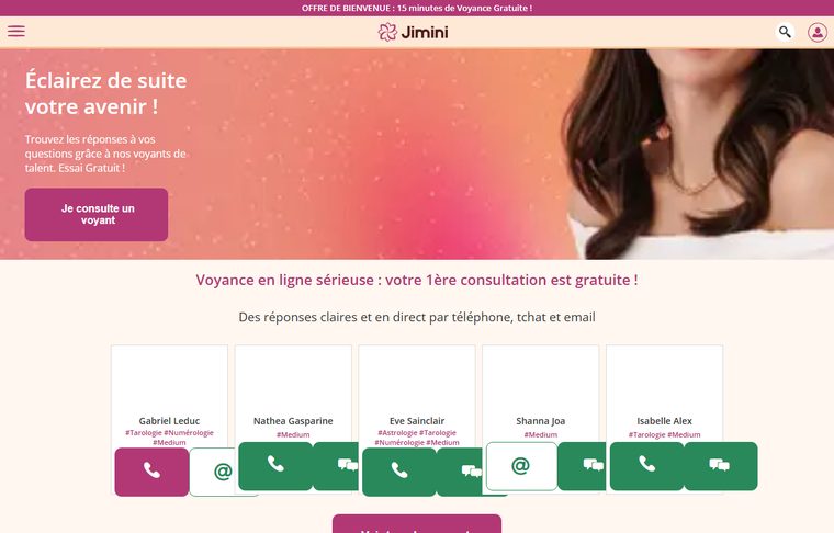 Page d'accueil de jimini.fr