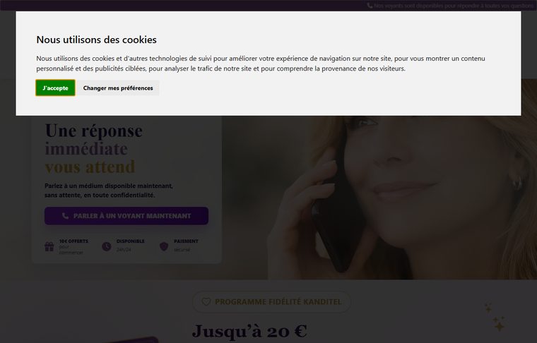 Page d'accueil de kanditel.com