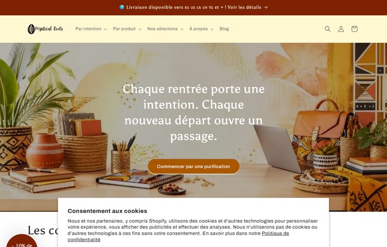 Page d'accueil de laboutique-esoterique.com
