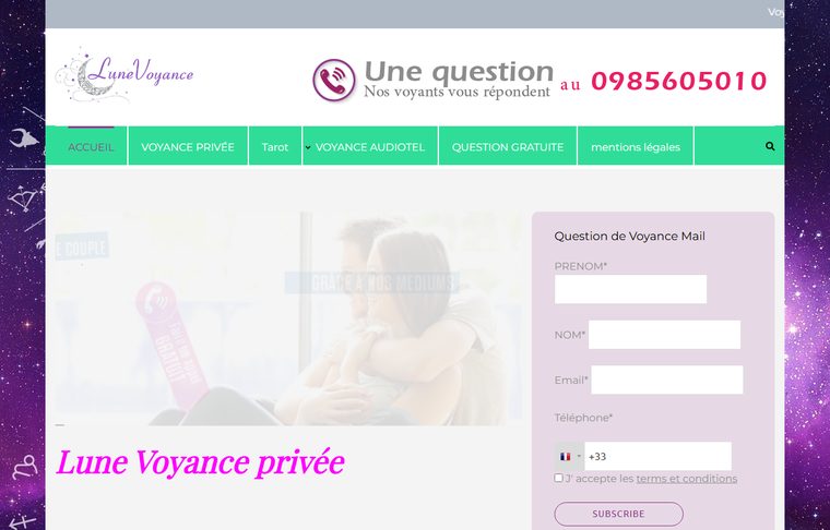 Page d'accueil de lune-voyance.com