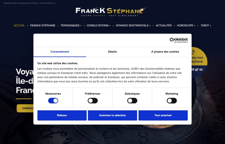 Page d'accueil de ma-consultation-de-voyance.fr