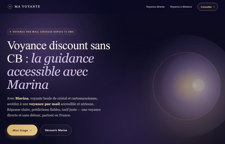 Page d'accueil de mavoyante.org