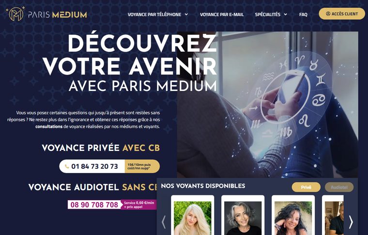 Page d'accueil de parismedium.fr