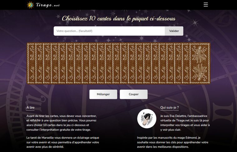 Page d'accueil de tirage.net