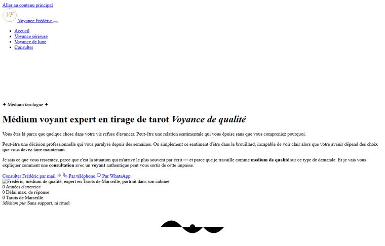 Page d'accueil de voyance-frederic.com